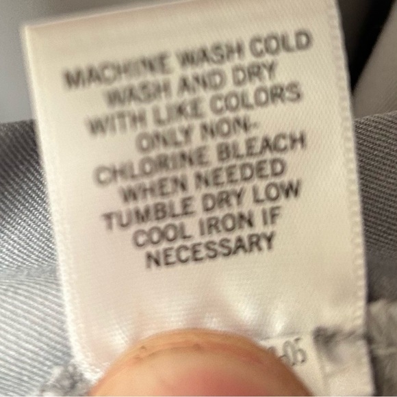 NWT Banana Republic 100% Cotton Straight Leg Mid Rise Trousers Grey Size 8 - Picture 9 of 10